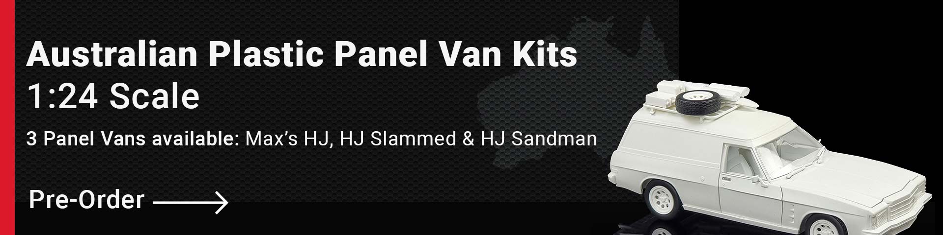 Pre-Order the first ever Australian plastic panel van kit with 3 Holden models to choose from