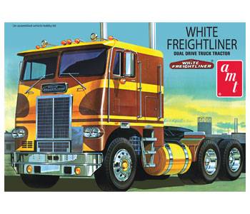 White Freightliner Dual Drive Cabover Tractor